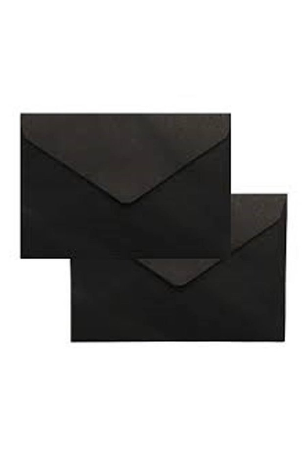 Colored Envelope for Message Card (BLACK - 9X7 CM -15 PCS)
