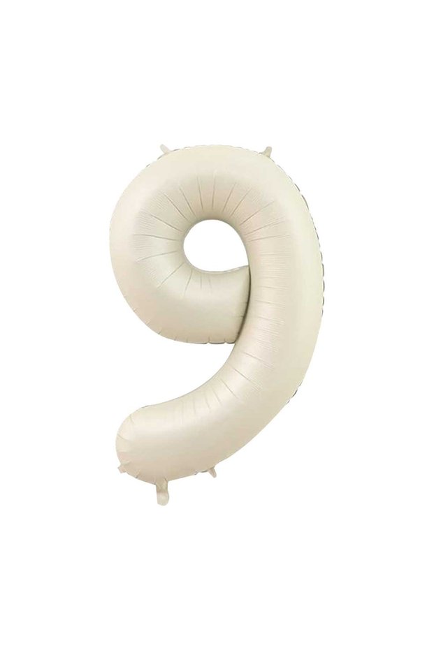 9 Years Old Cream Color Foil Balloon