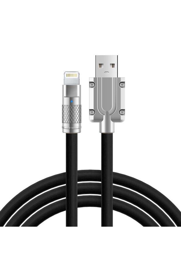 iPhone Uyumlu 120W Watt 6A Süper Hızlı Şarj Data Kablosu 1 Metre IOS Kablo - 1