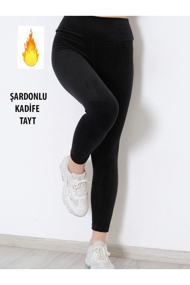 Girl's Winter Velvet Leggings Full Lycra High Waist (9-14 years)