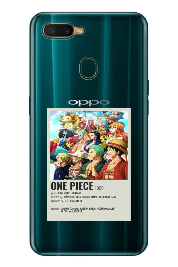 One Piece Patterned Transparent Phone Case Compatible with Oppo A5S/Ax7/A12
