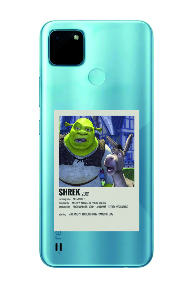 Realme C21Y/C25Y Compatible Shrek Minimalsit Poster Patterned Transparent Phone Case