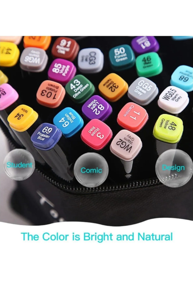 TOUCH 80 Adet Çift Taraflı Marker Kalem DOUBLE - 9