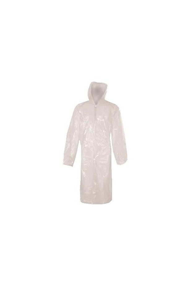 Junior Disposable Transparent Raincoat with Snap Fasteners