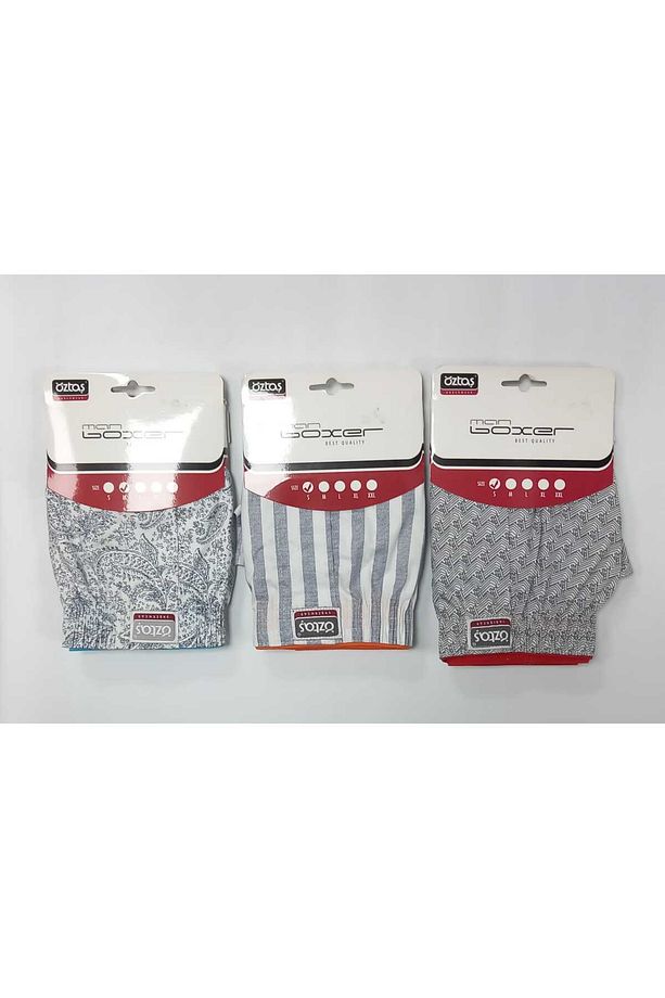 3 Adet Erkek Poplin Dokuma Boxer - 3