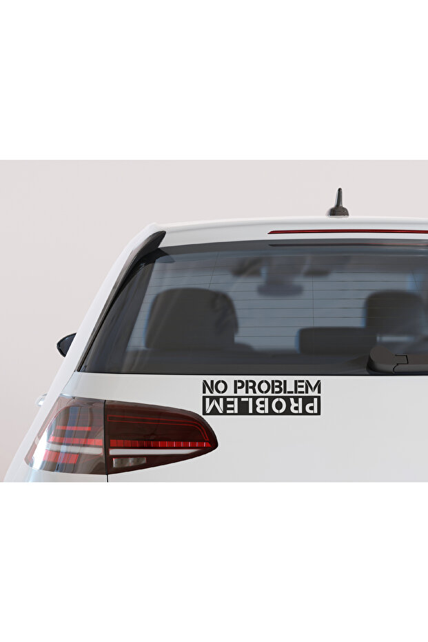 No Problem Auto Window Lettering 20x6 Cm Car Back Sticker Auto Glass Sticker Lettering Models Custom Design