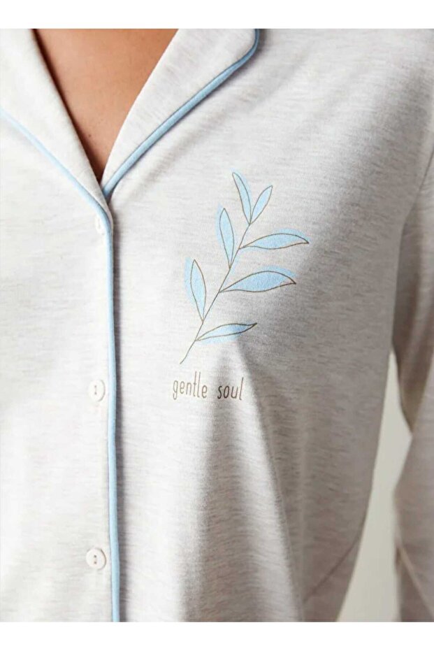 Maye Solid Gömlek Pantolon Set - 1