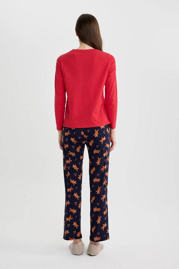 Fall in Love Yılbaşı Temalı Uzun Kollu Pijama Takımı - 5