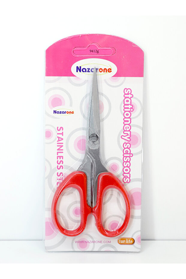 مقص حاد صغير باللون الأحمر - 1