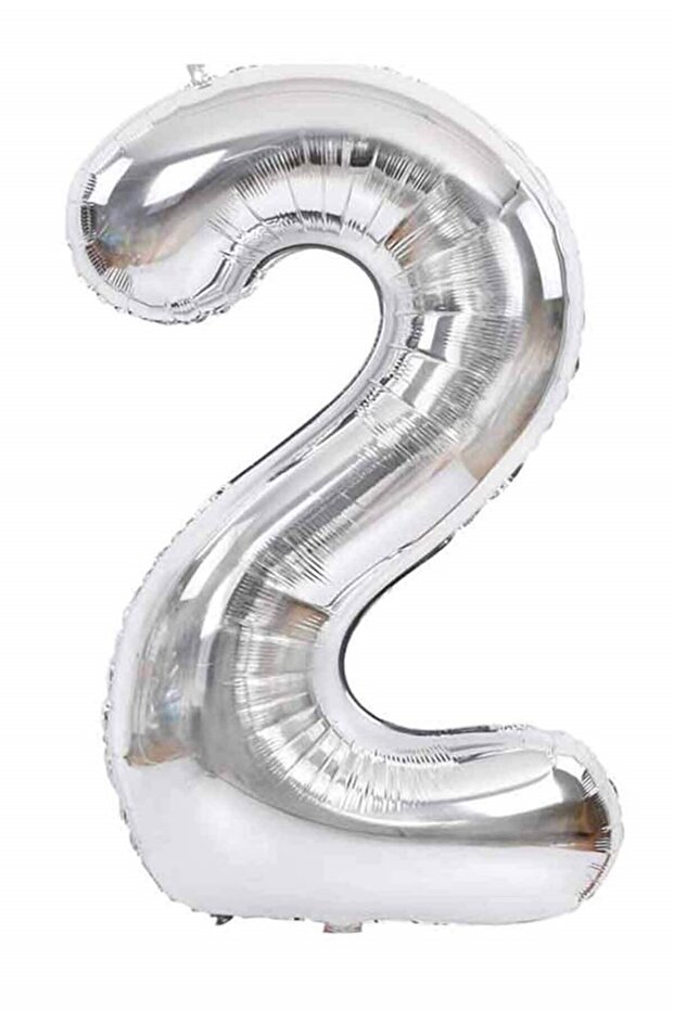 Rakam Foil Balloon 80 cm Silver Color