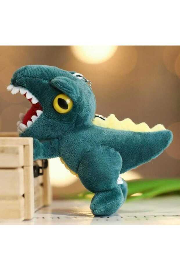 Mavi Dinazor Anahtarlık Çanta Süsü Peluş Dinozor Anahtarlık - 2