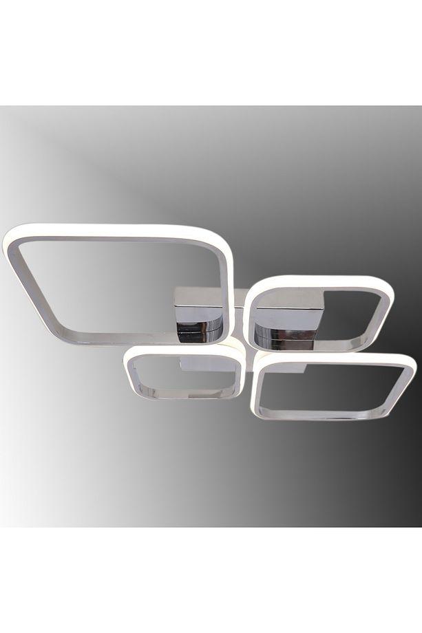 TT050-KR TT Aydınlatma Baklava Desen Krom Kaplama 4 lü Led ( Gün Işığı ) Avize - 1