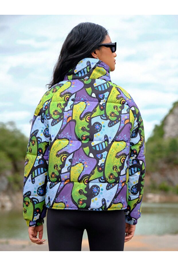 Palton imprimat dama - 3