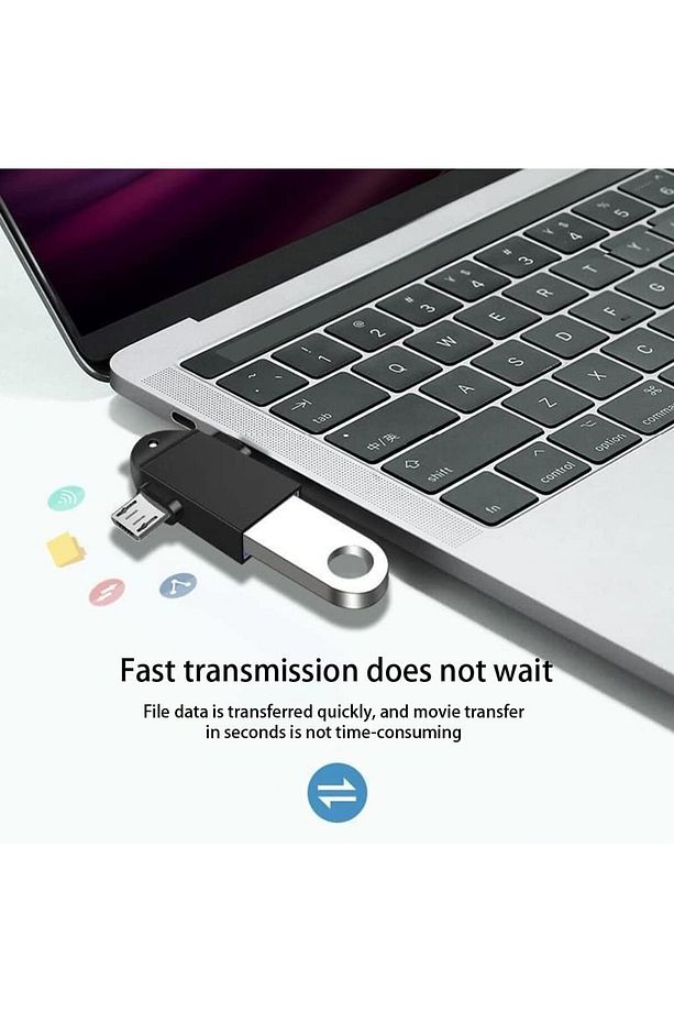 Type-c + Micro USB OTG 2'si 1 arada USB 3.1 to USB 3.0 Dönüştürücü OTG - 6