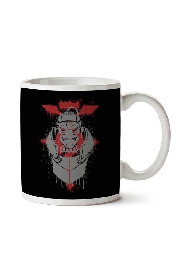 كوب زجاجي مطبوع على الجانبين من Fullmetal Alchemist Stencil