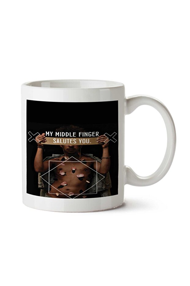 كوب MIDDLE FINGER مطبوع على الجانبين