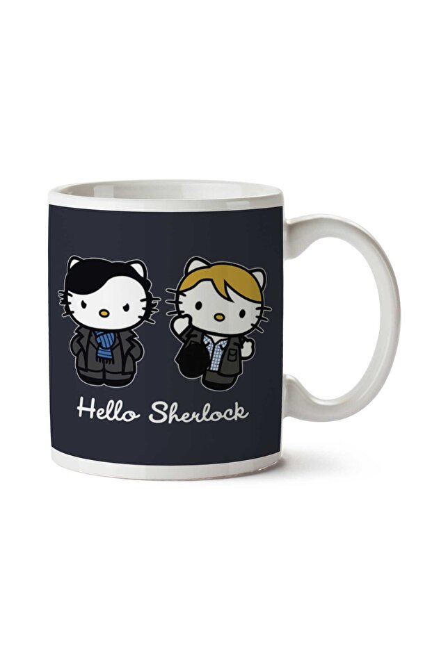 hello sherlock watson Two Side Printed Mug Cup