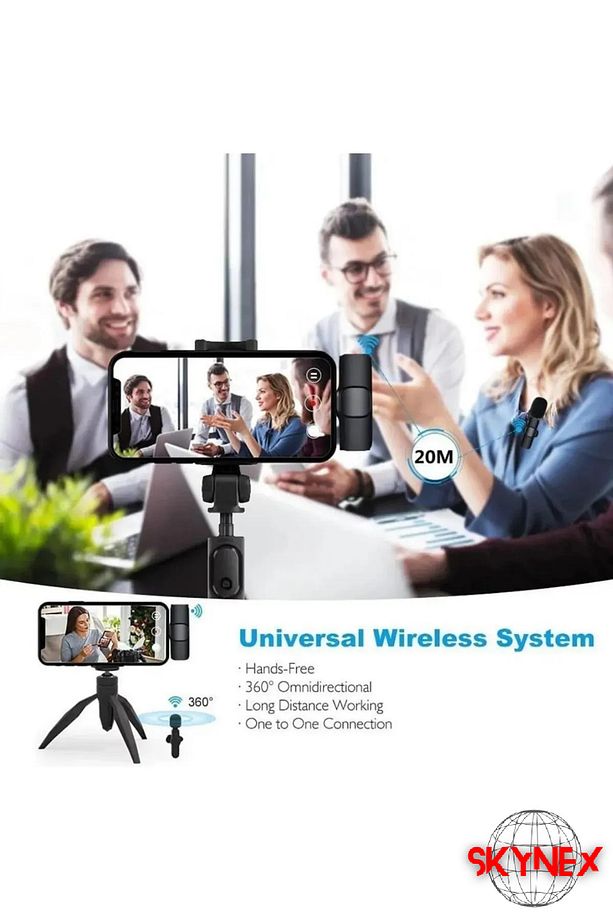 Type-c Android Girişli Telefon Uyumlu Wireless Youtube Tiktok Yayın Kablosuz Yaka Mikrofonu pro-c - 8
