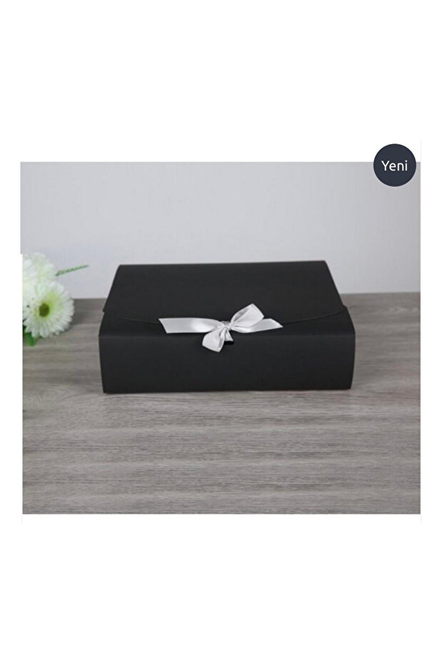 Siyah Hediye Kutusu Kurdeleli - 1