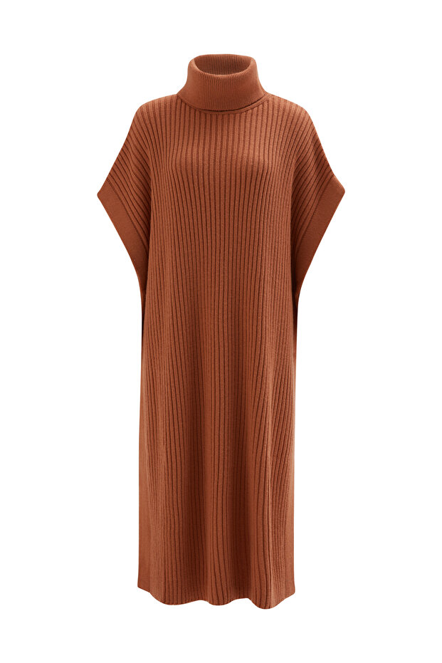 Mayra Taba Renk Kadın Triko Bluz - 5