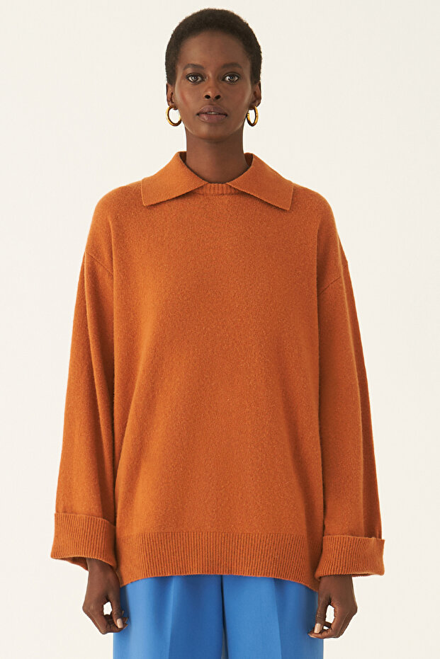 Illas Taba Renk Kadın Triko Bluz - 2