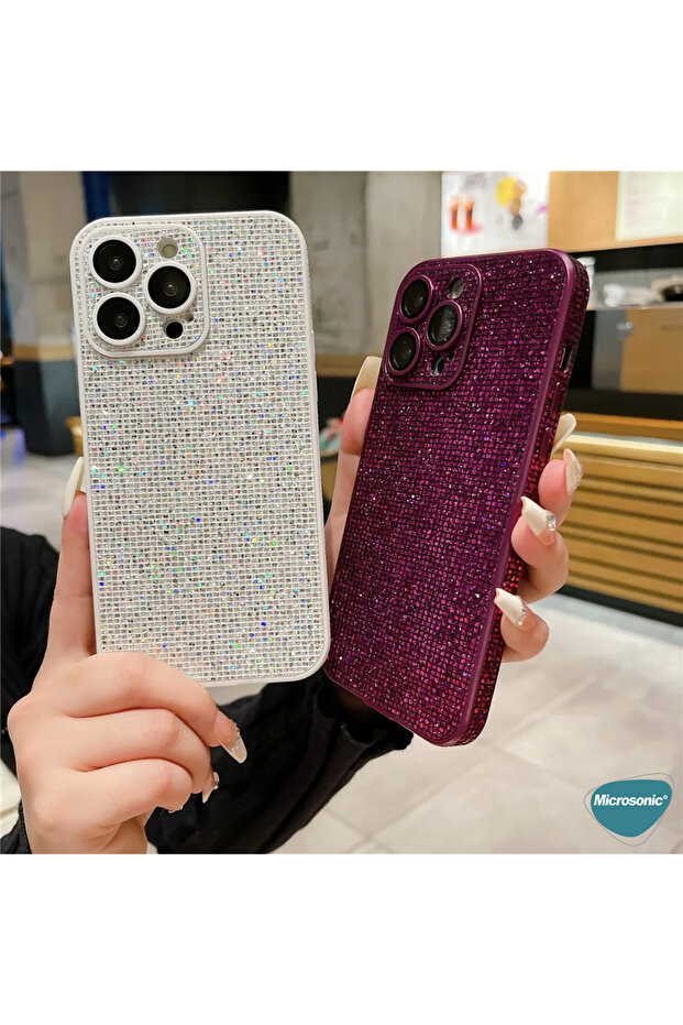 Apple iPhone 14 Plus Kılıf Bling Rhinestones Siyah - 5
