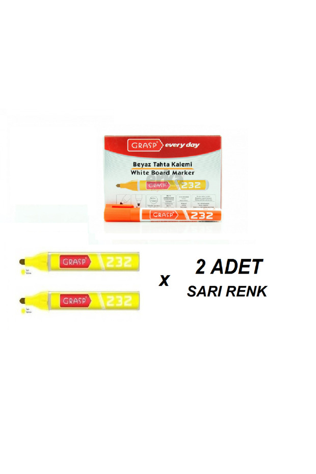 Gasp every day beyaz tahta kalemi ( 2 ADET SARI ) - 1