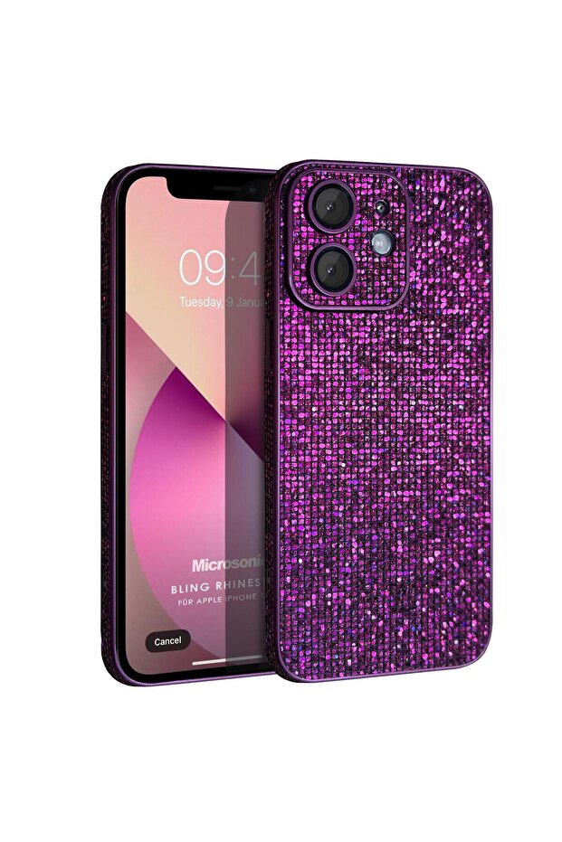 Apple iPhone 11 Kılıf Bling Rhinestones Mor - 1