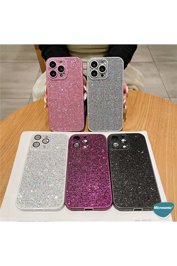 Apple iPhone 14 Plus Kılıf Bling Rhinestones Siyah - 2