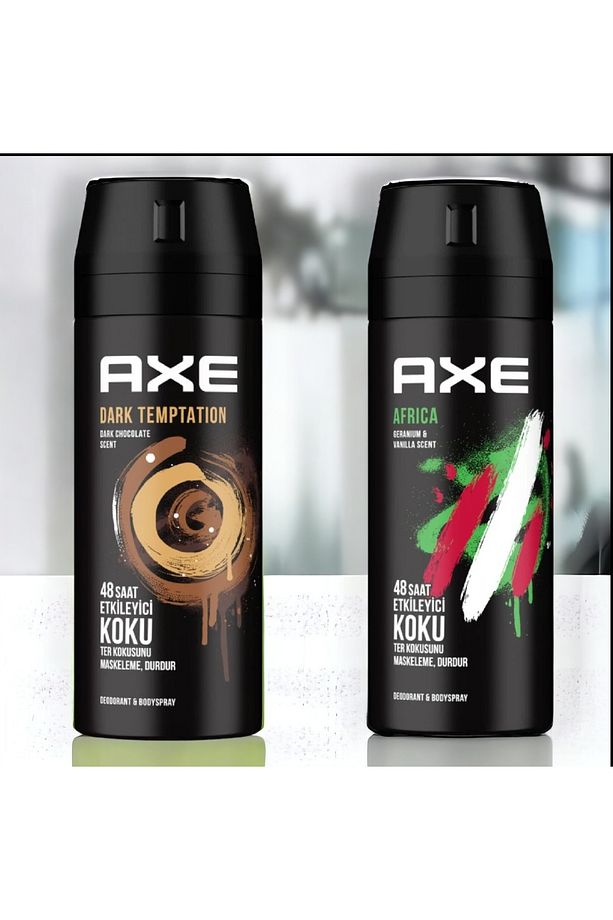 Dark Temptation Erkek Deodorant 150 Ml+Axe Erkek Deodorant Sprey Africa 150 ML - 1