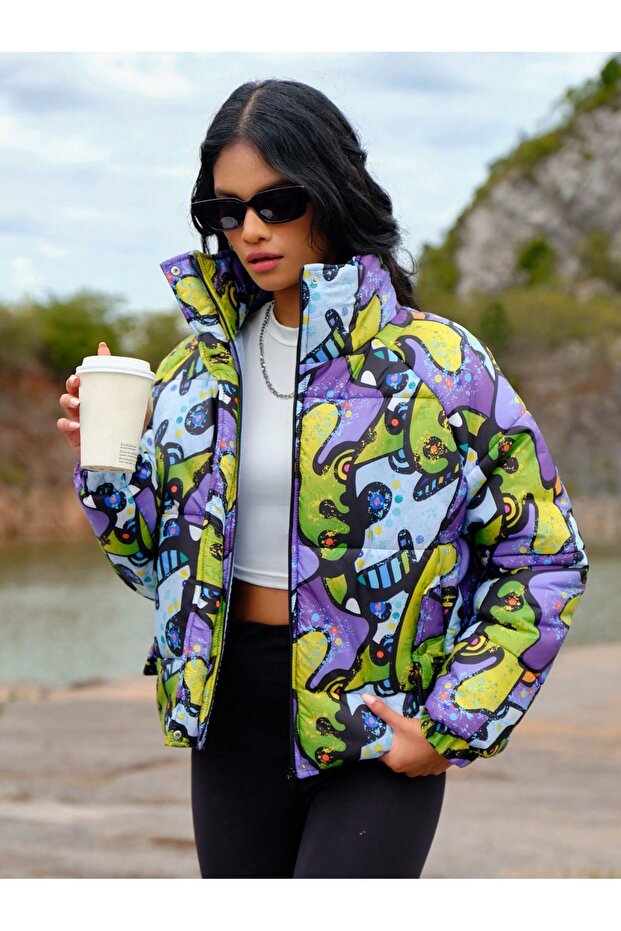 Palton imprimat dama - 2