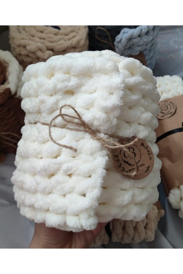 Scarf Puffy 100% Hand Knitted 200 * 22 cm