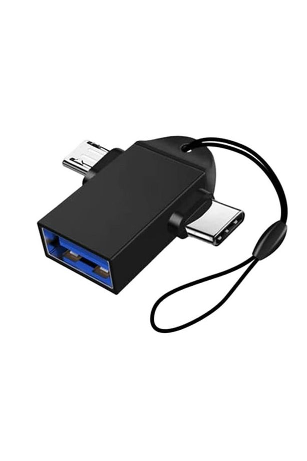 Type-c + Micro USB OTG 2'si 1 arada USB 3.1 to USB 3.0 Dönüştürücü OTG - 1