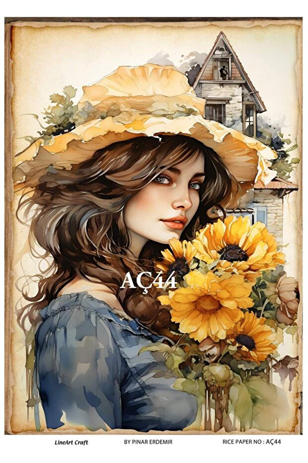 ورق ديكوباج نحاسي - موديل AÇ44، 29x42 سم