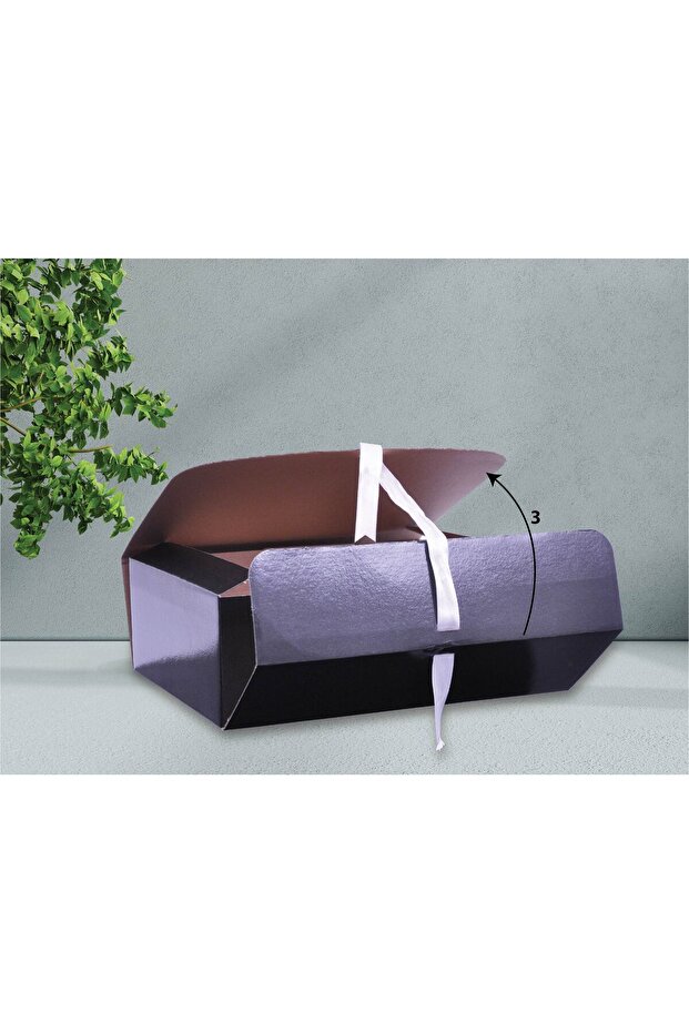 Siyah Hediye Kutusu Kurdeleli - 3