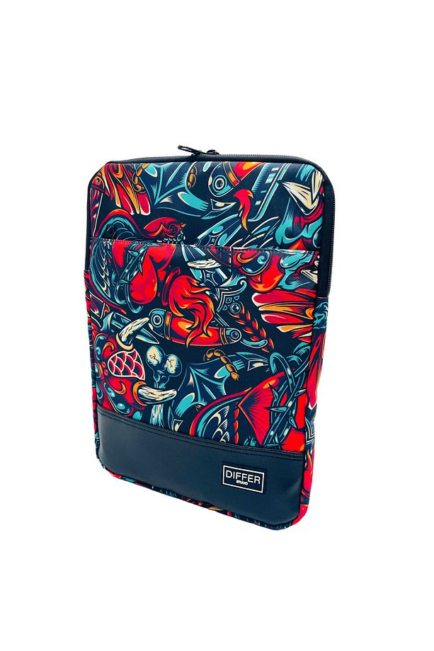 13-14'' Inç Maske Desen Kırmızı Mavi Unisex Laptop/macbook/bilgisayar/notebook Kılıfı/çantası - 1