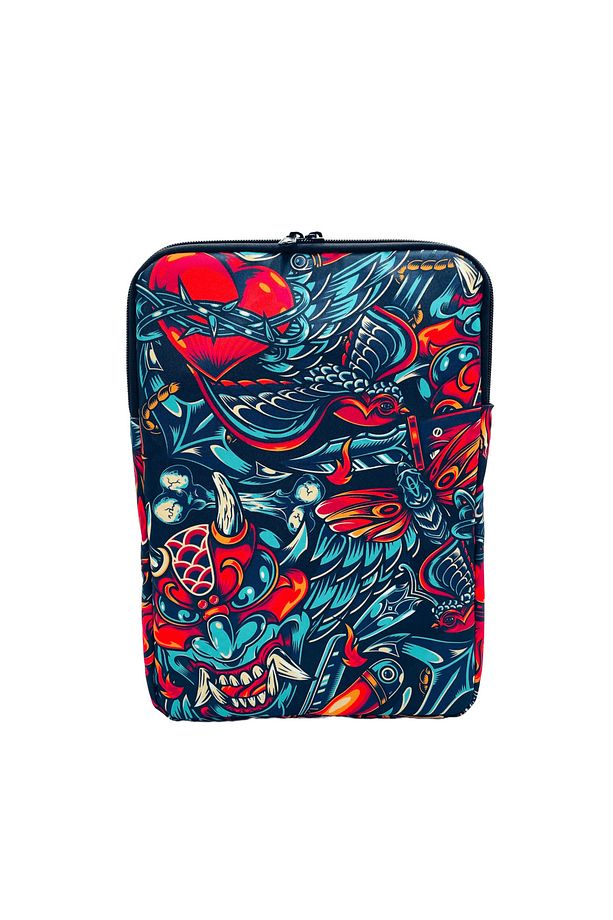 13-14'' Inç Maske Desen Kırmızı Mavi Unisex Laptop/macbook/bilgisayar/notebook Kılıfı/çantası - 5