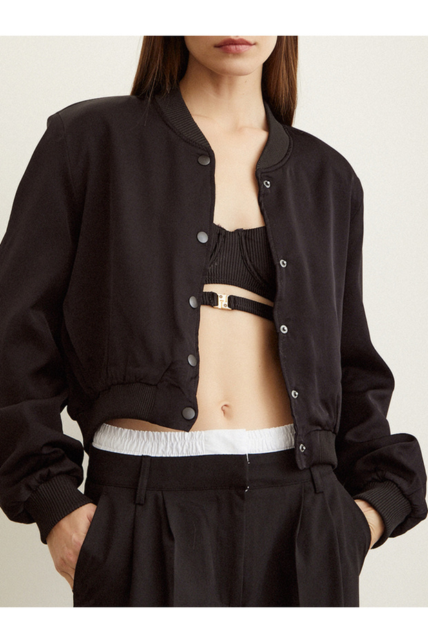 MEVSİMLİK SİYAH BOMBER CEKET - 4