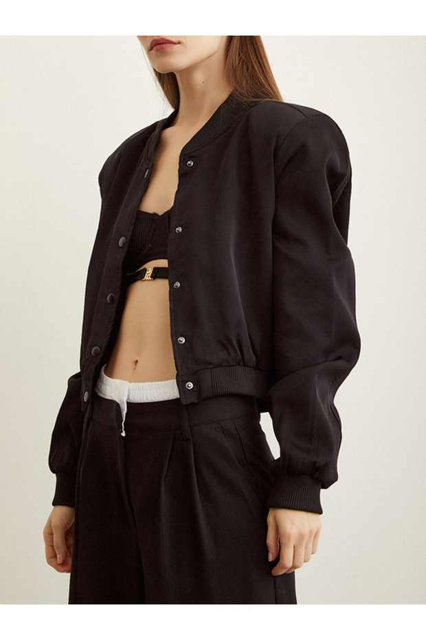 MEVSİMLİK SİYAH BOMBER CEKET - 5