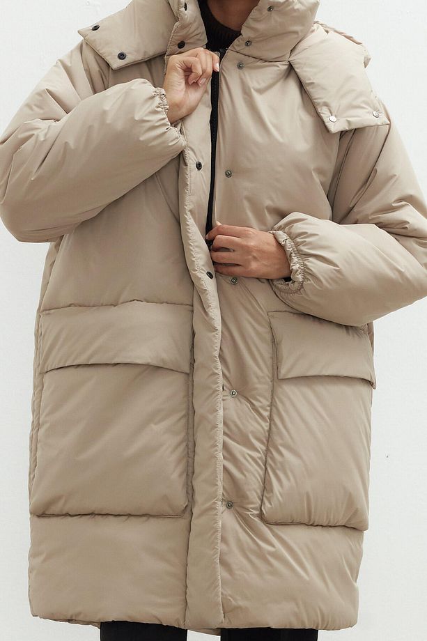 KAPÜŞONLU ANORAK MONT KOYU BEJ - 6