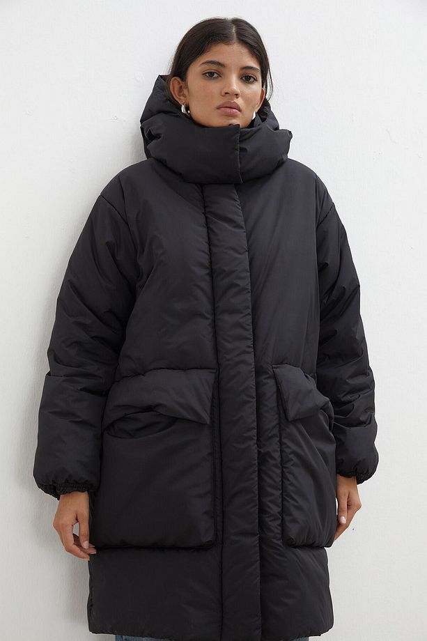 KAPÜŞONLU ANORAK MONT SİYAH - 4