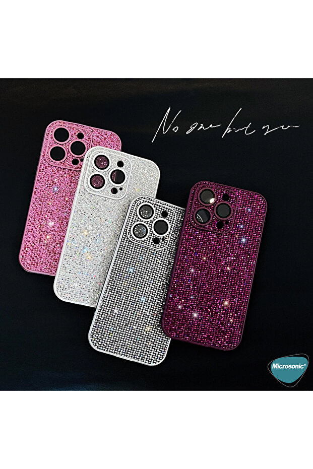 Apple iPhone 11 Kılıf Bling Rhinestones Mor - 4
