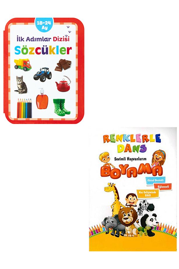 İLK ADIMLAR DİZİSİ 18-24 AY SÖZCÜKLER VE RENKLERLE DANS SEVİMLİ HAYVANLARIM BOYAMA KİTABI SETİ - 1