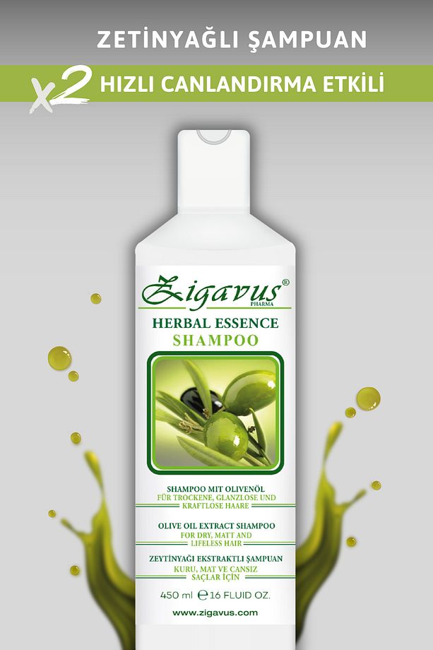 Kuru Mat ve Cansız Saçlar İçin Zeytinyağı Ekstraklı Şampuanı 450 ml 8699349130350 - 2