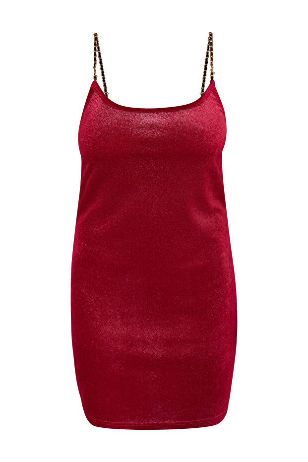 Glitzerndes Mini-Samtkleid - 1