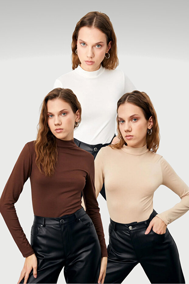 Women's White Cream Bitter Brown 3-Piece Body