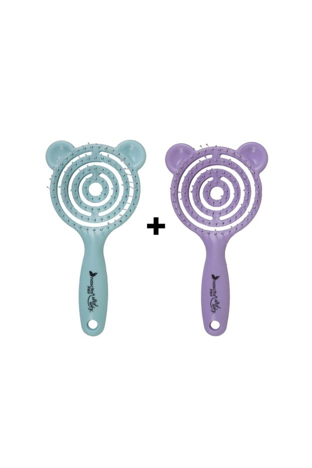 Pro Three-Dimensional Children's Hair Brush Turquoise - Pro Three-Dimensional Children's Hair Brush Lilac