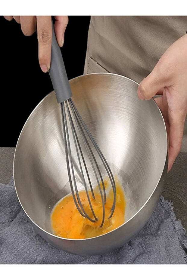 Stainless Steel Mixing And Salad Bowl 18cm 1.5 Liter Whisk Kneading Dough Storage Bowl