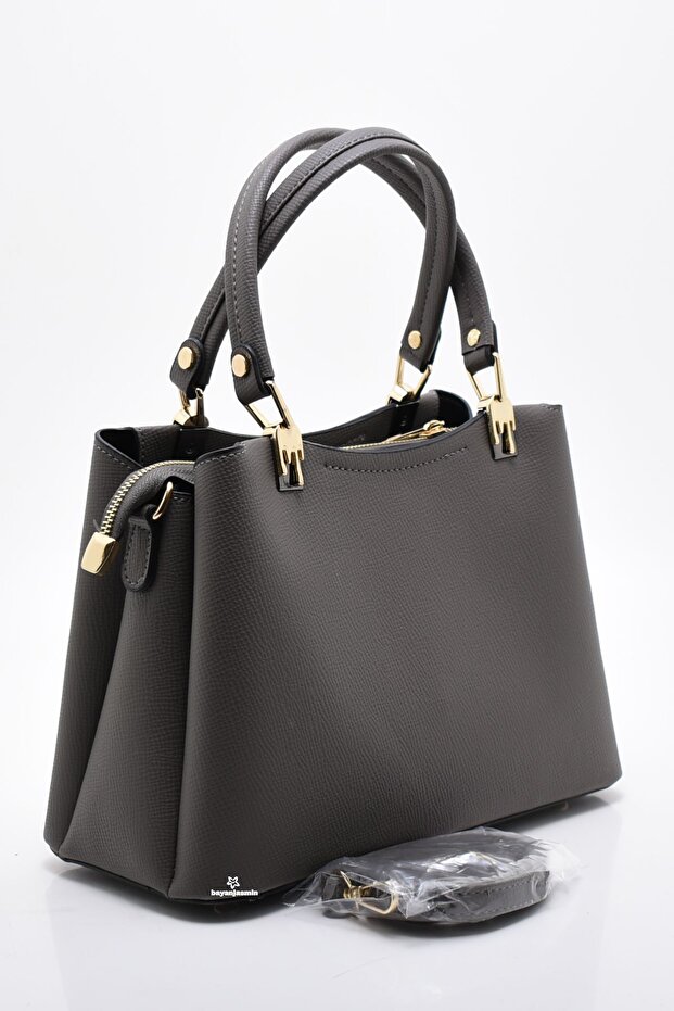 حقيبة يد وكتف رمادية - 2