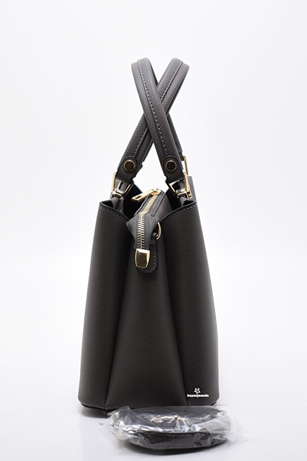 حقيبة يد وكتف رمادية - 3